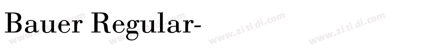 Bauer Regular字体转换